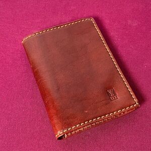 Vera Pelle Young Exclusive 3 Fold Brown Genuine Leather Men's Wallet Italy